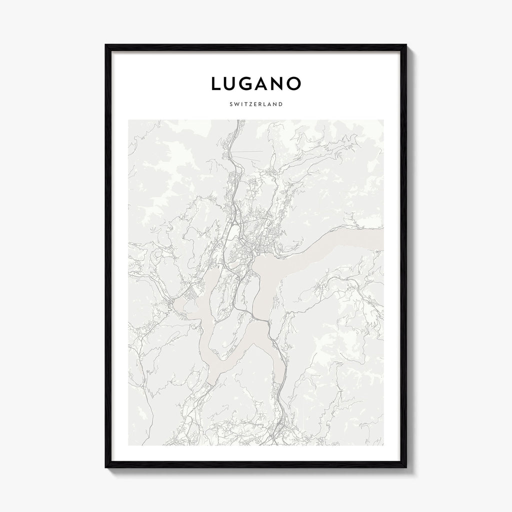 Lugano Map Poster