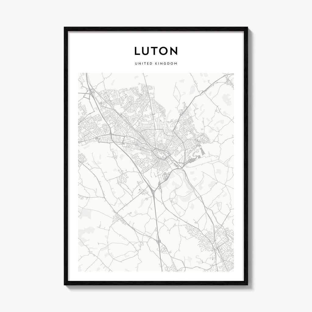 Luton Map Poster