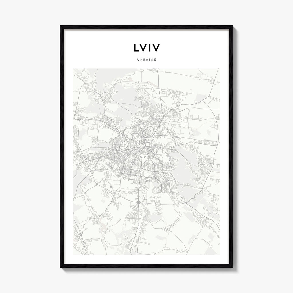 Lviv Map Poster