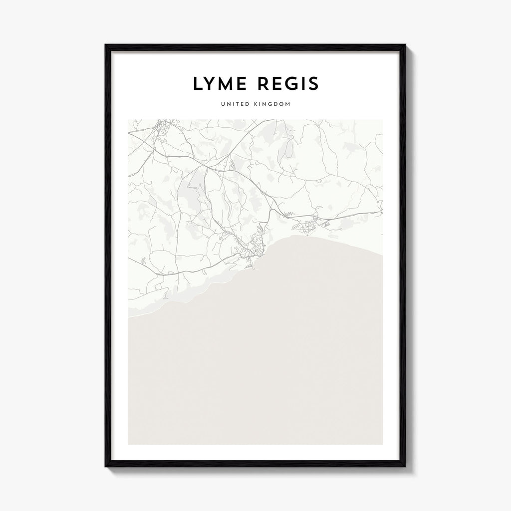 Lyme Regis Map Poster