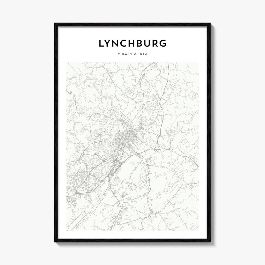 Lynchburg Map Poster