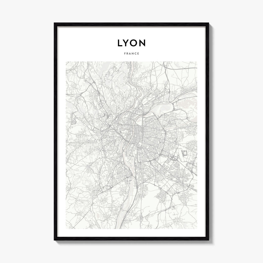 Lyon Map Poster