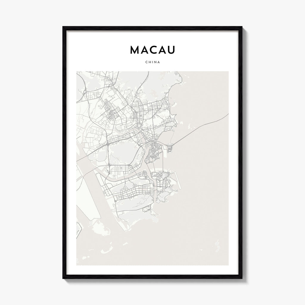 Macau Map Poster