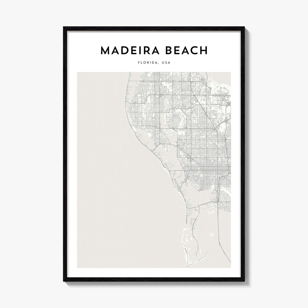 Madeira Beach Map Poster