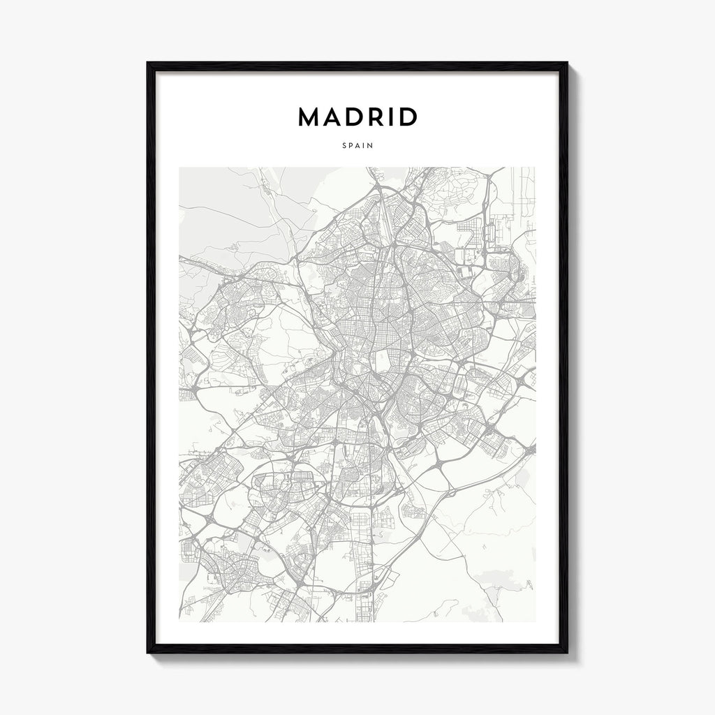 Madrid Map Poster