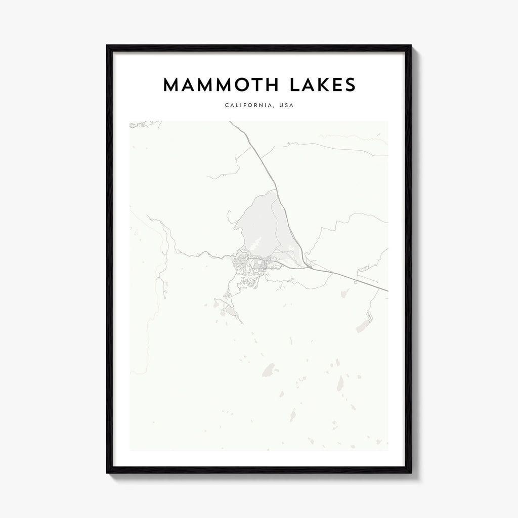 Mammoth Lakes Map Poster