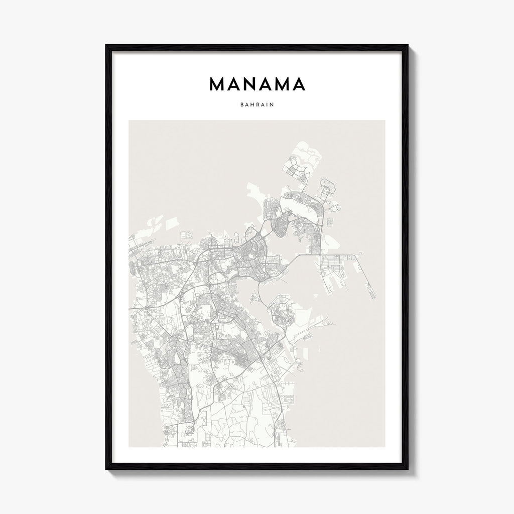 Manama Map Poster