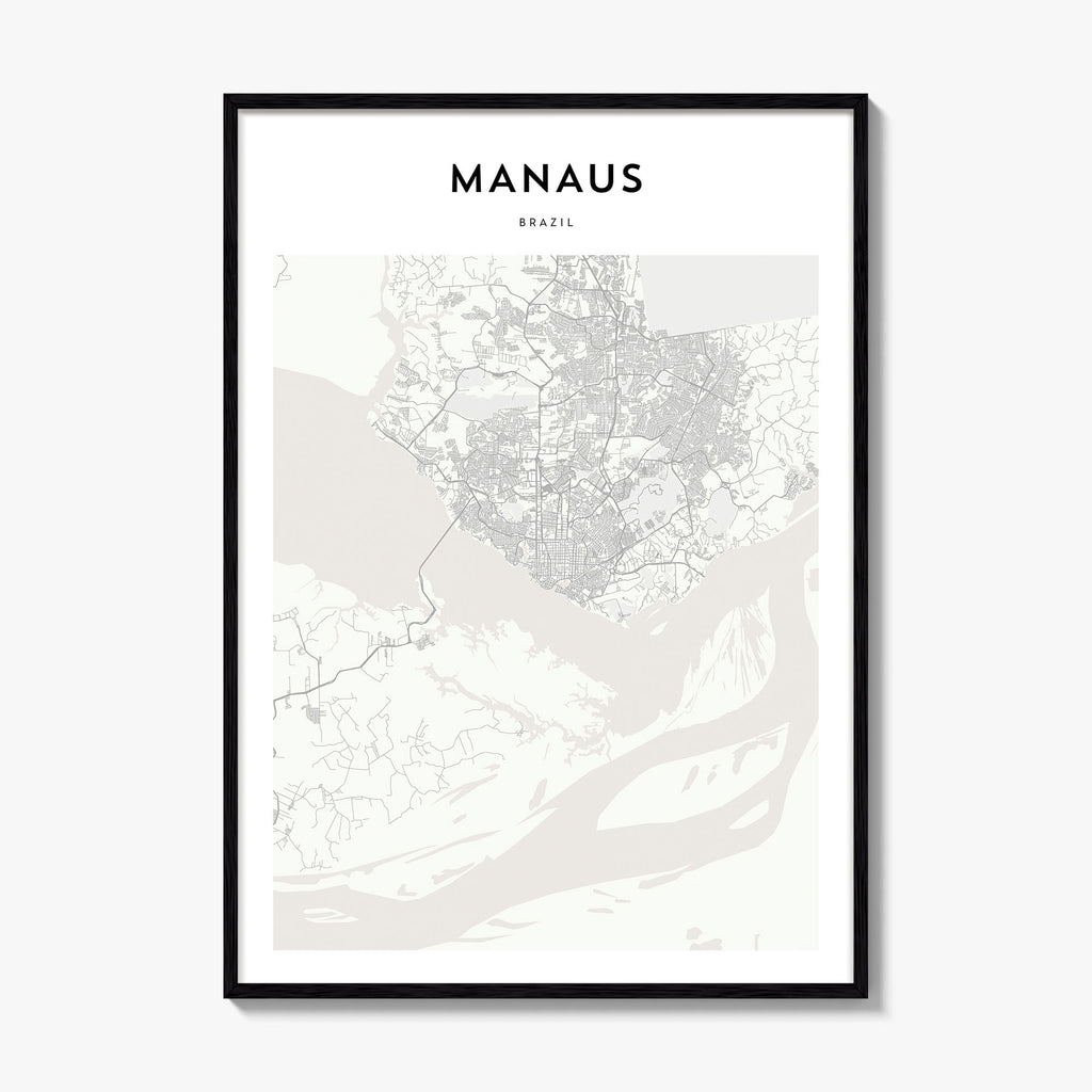 Manaus Map Poster