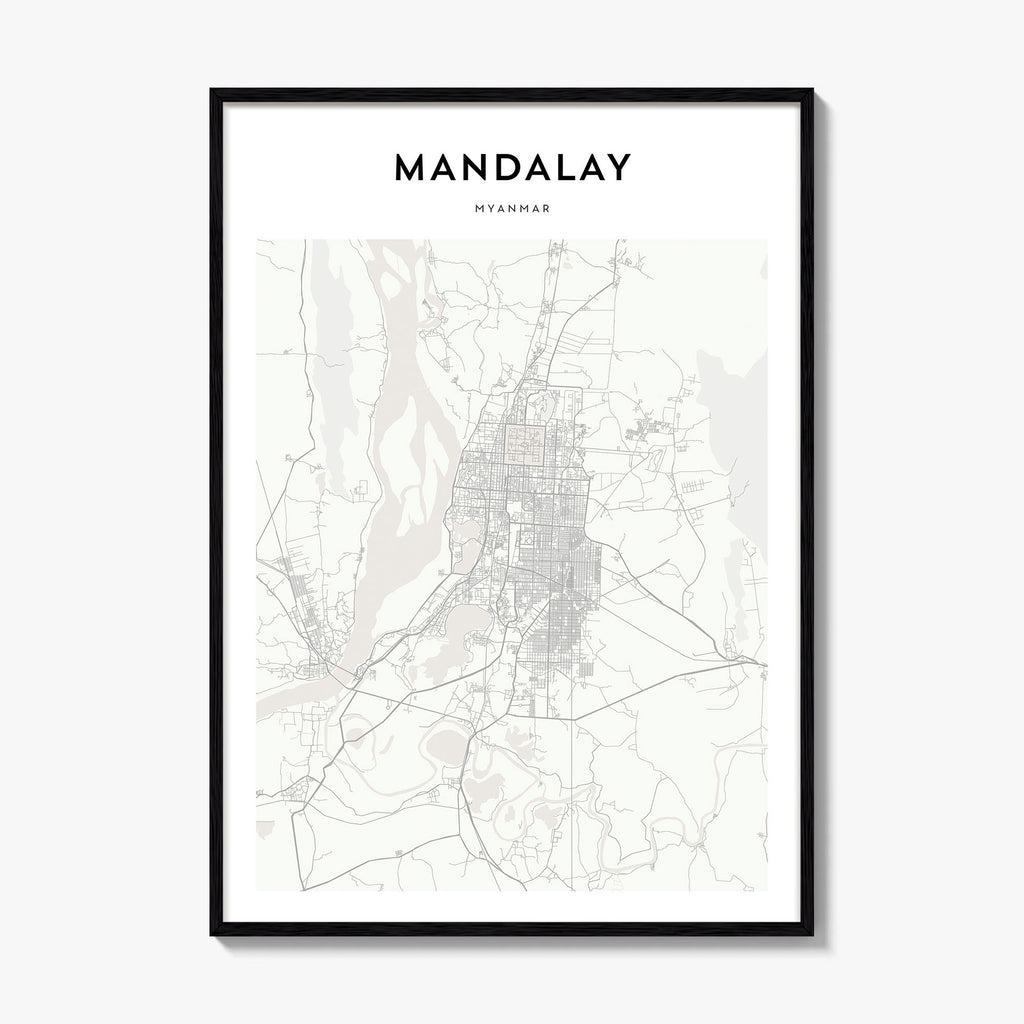 Mandalay Map Poster