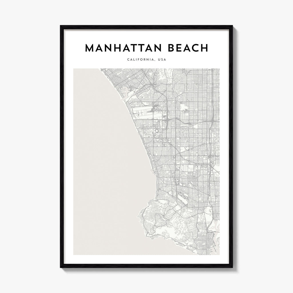 Manhattan Beach Map Poster