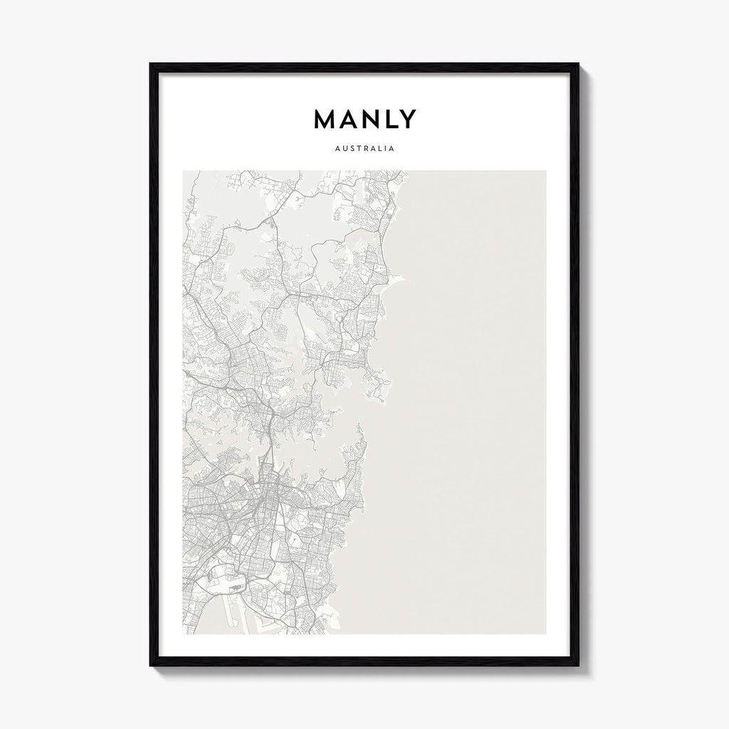 Manly Map Poster