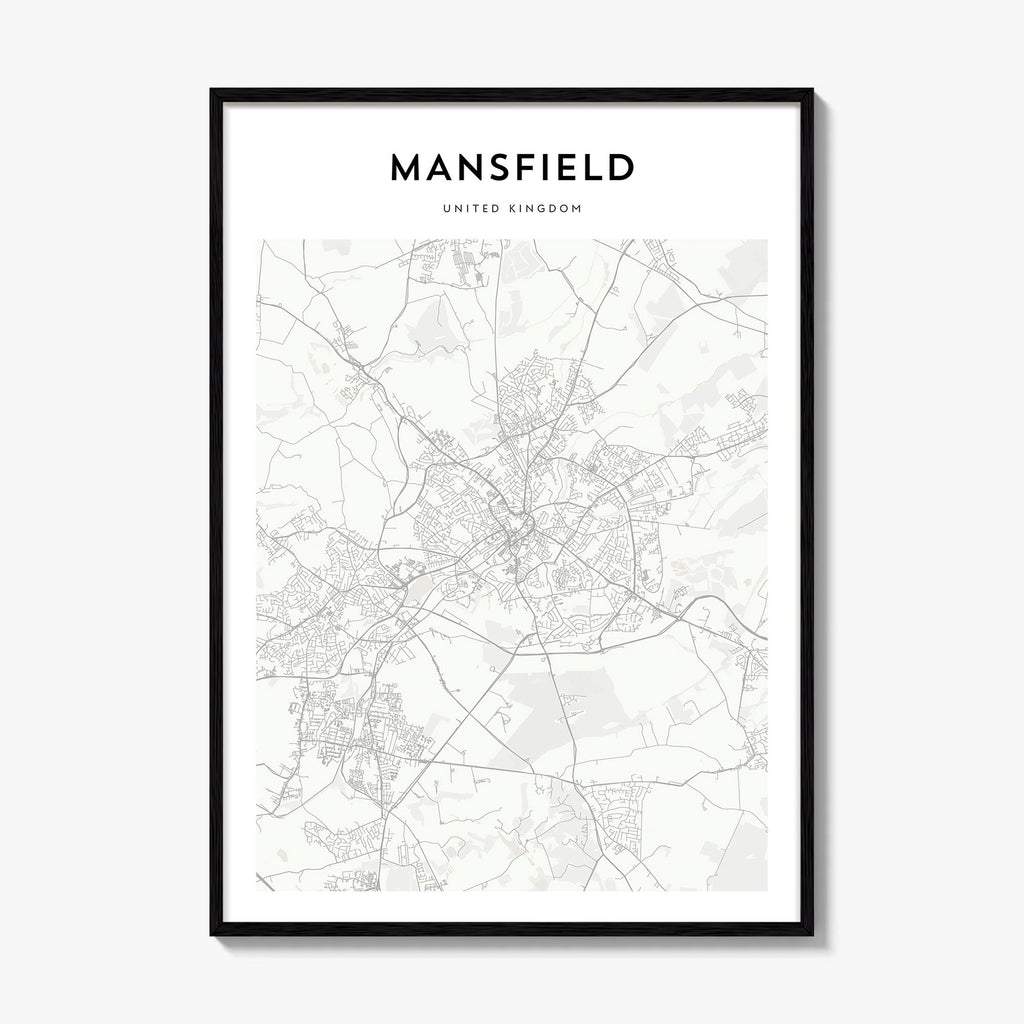 Mansfield Map Poster