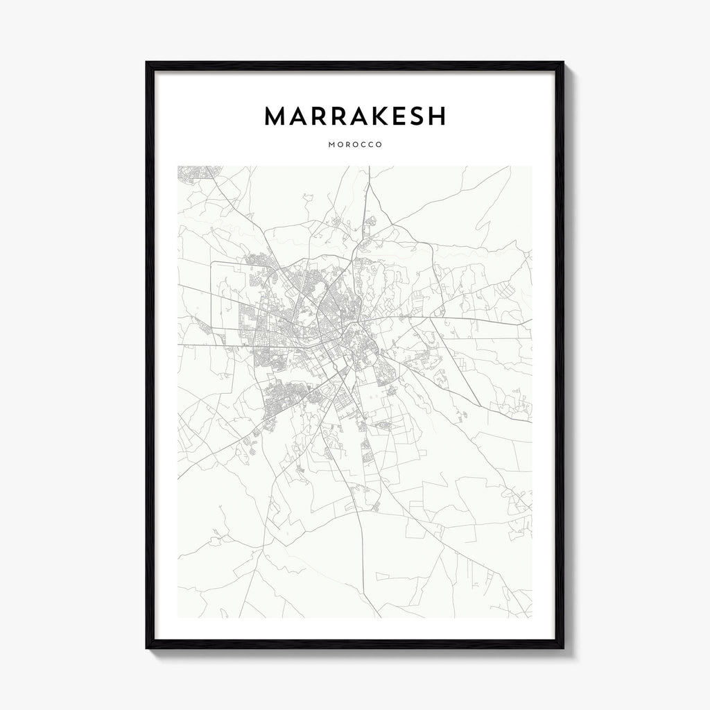 Marrakesh Map Poster