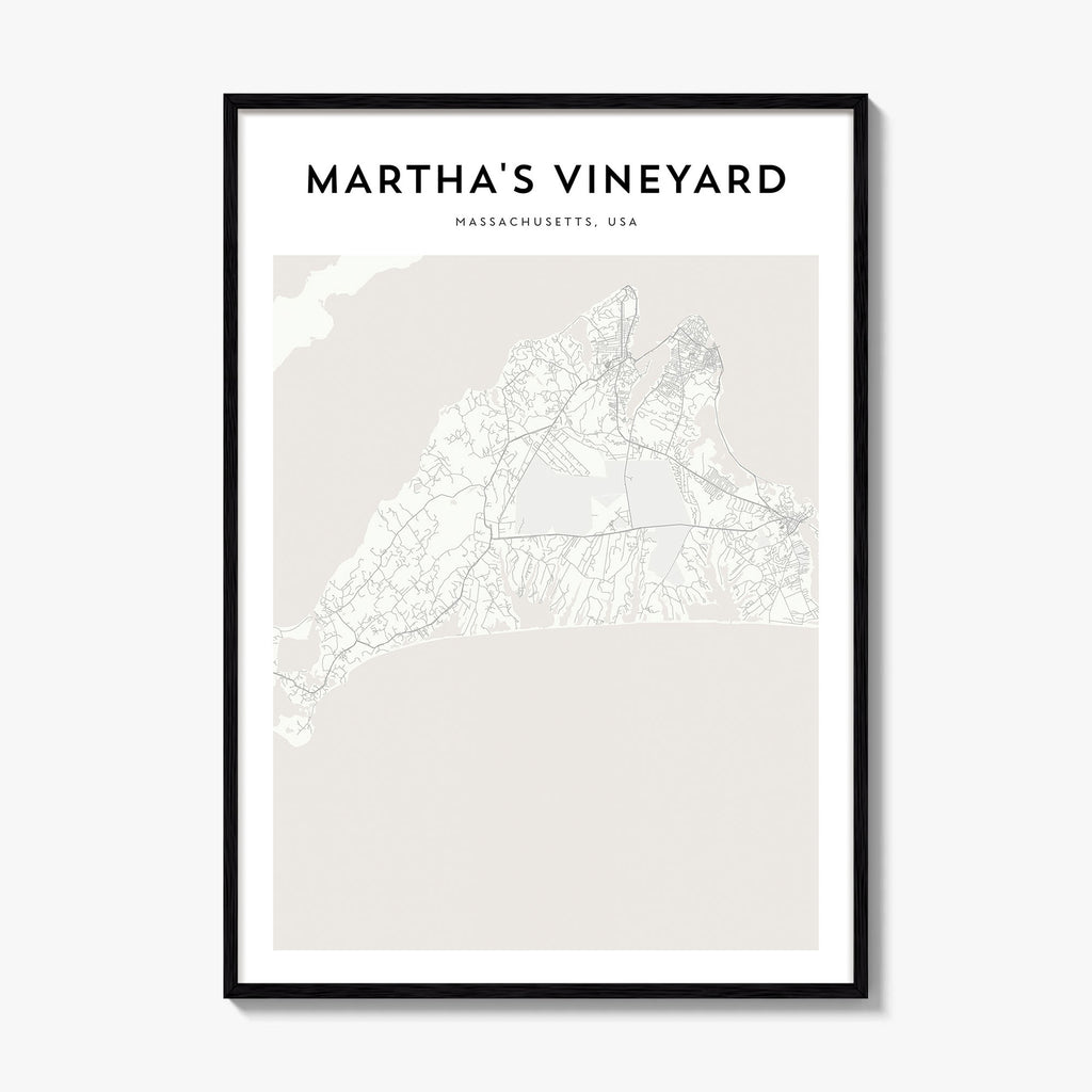 Marthas Vineyard Map Poster