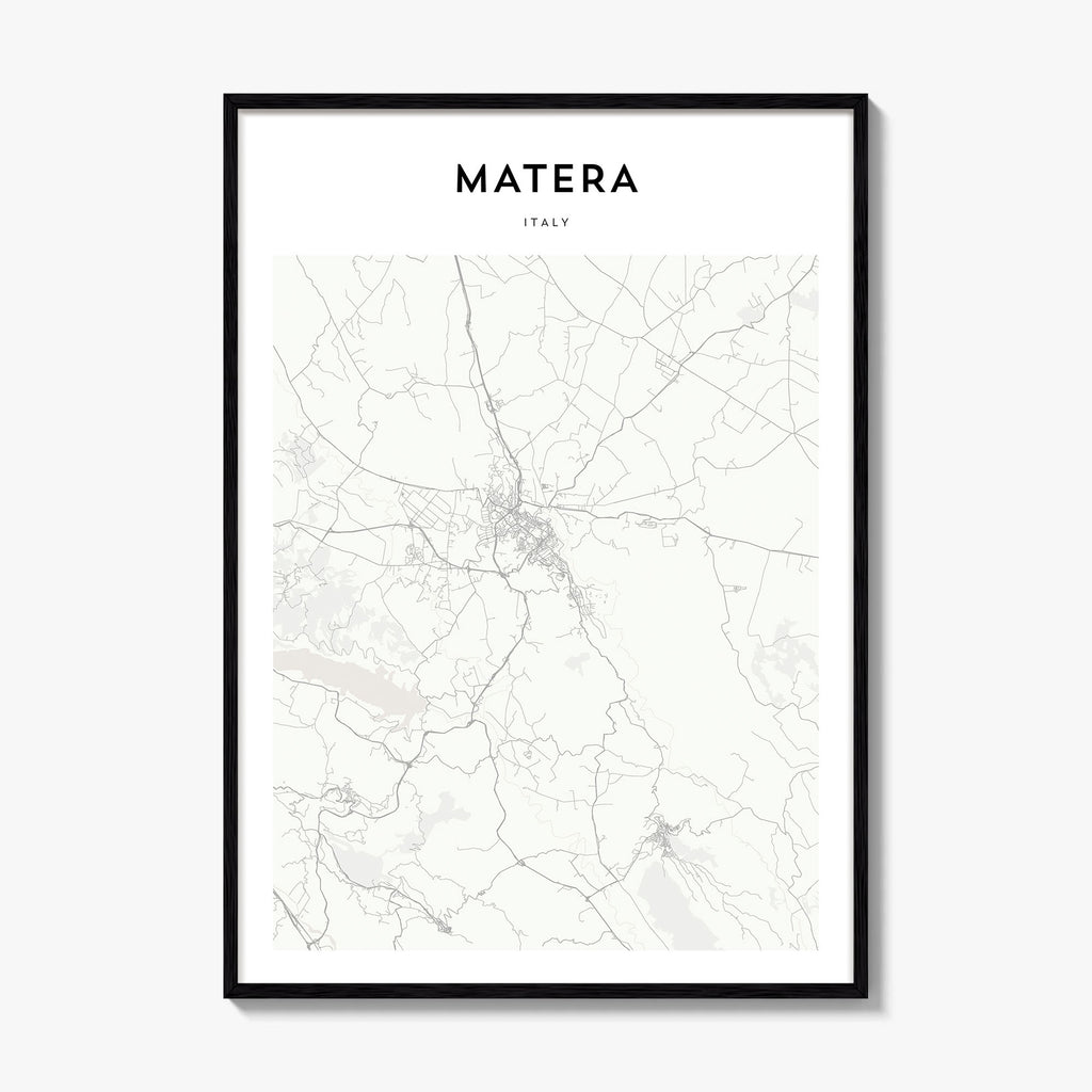 Matera Map Poster