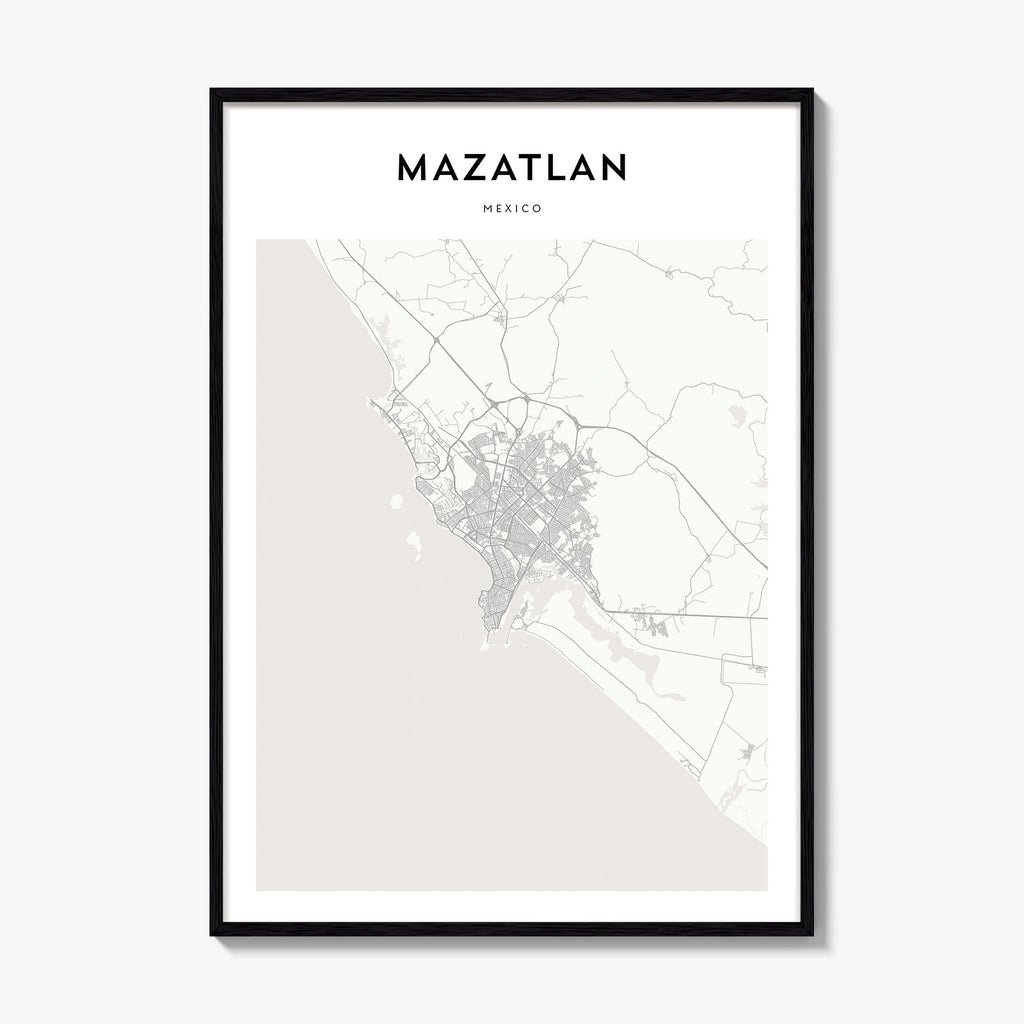 Mazatlan Map Poster
