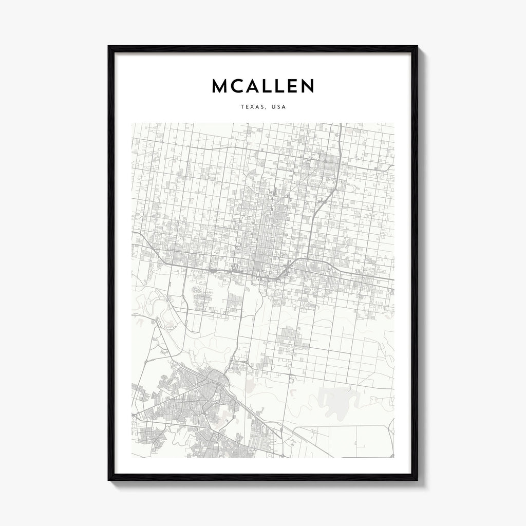 Mcallen Map Poster