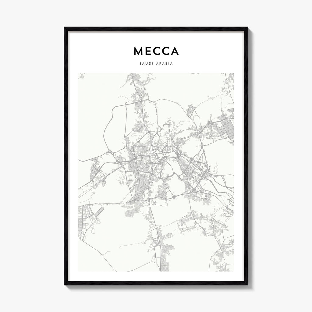 Mecca Map Poster