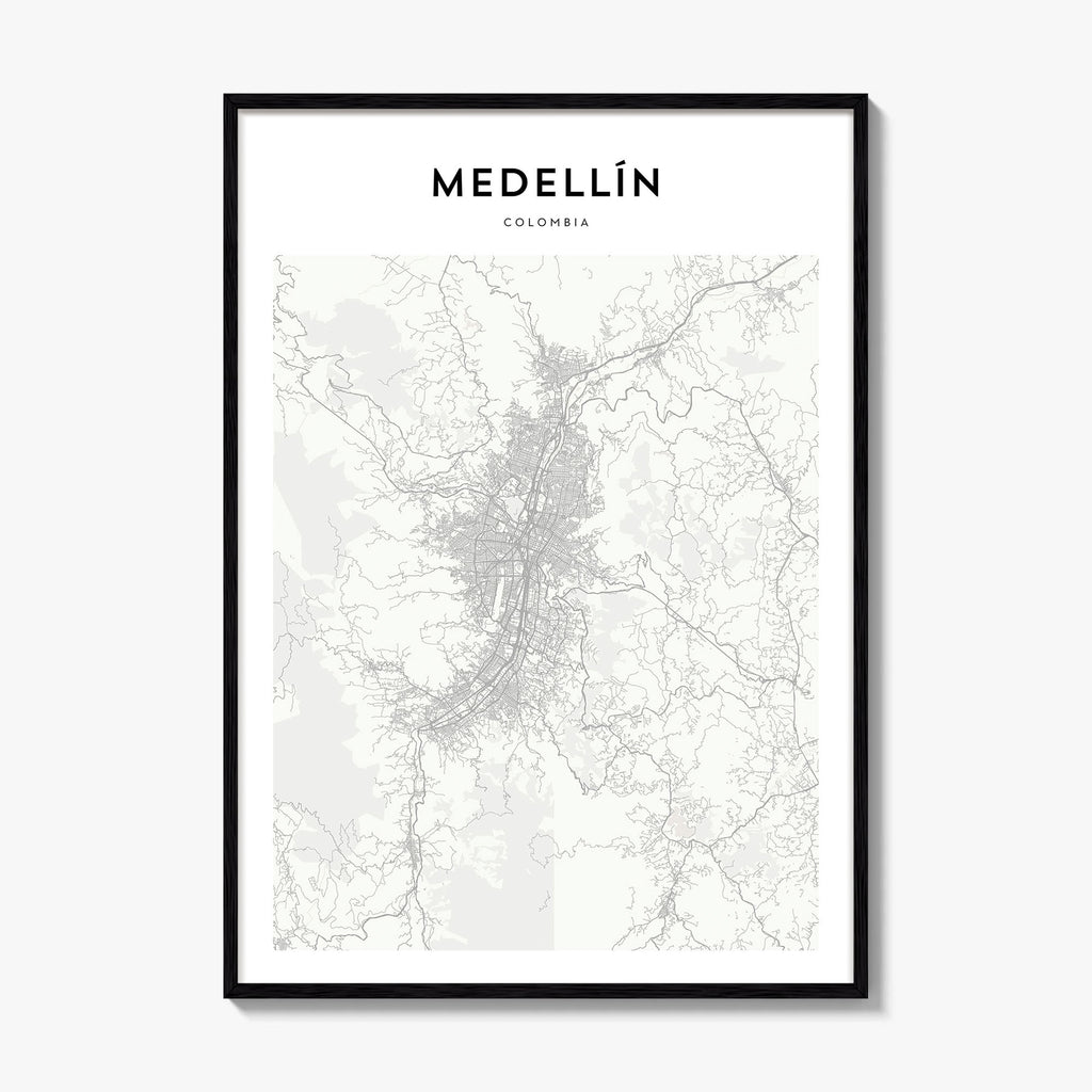 Medellin Map Poster