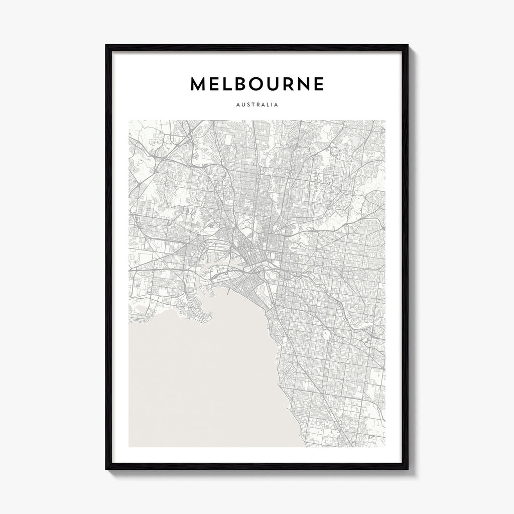 Melbourne Australia Map Poster