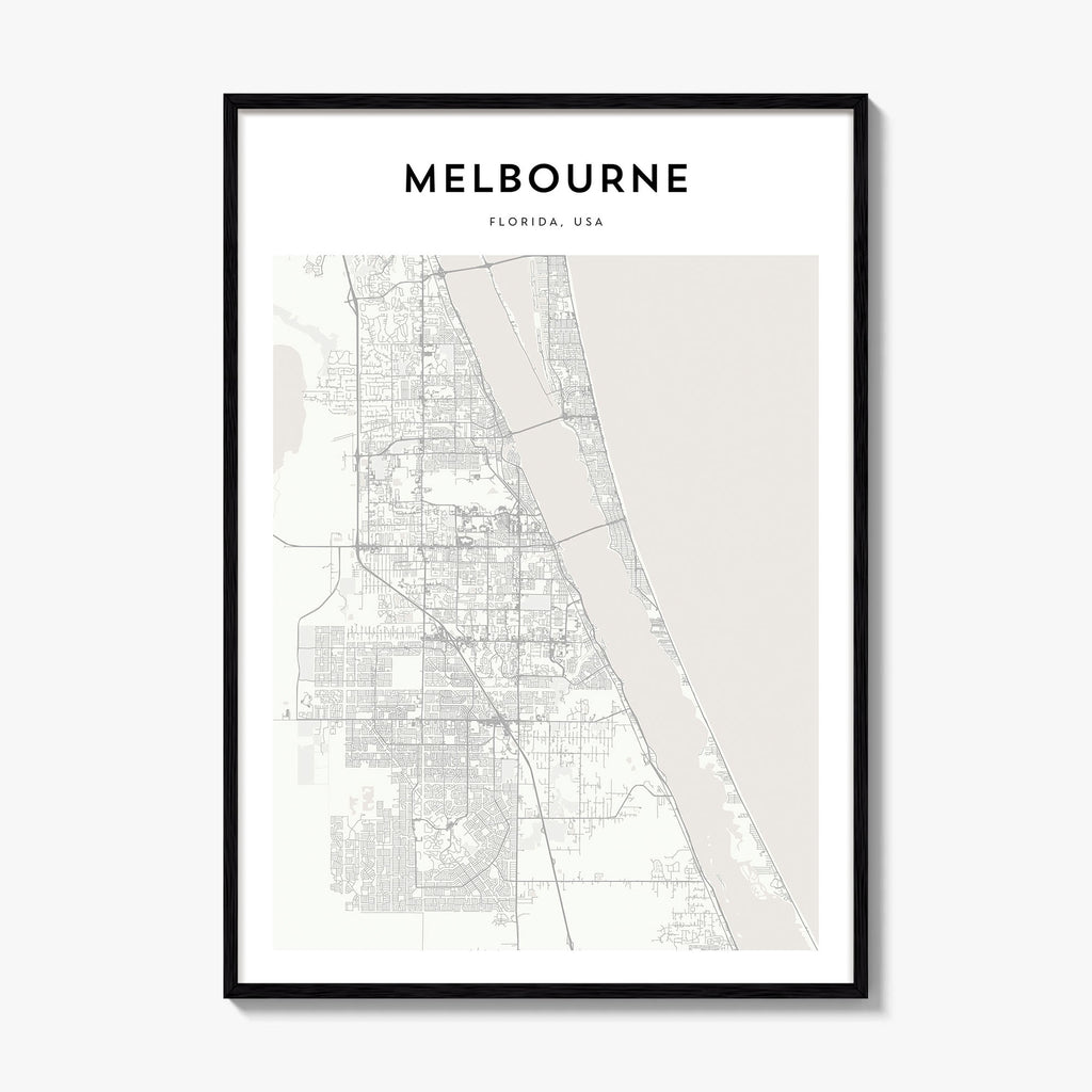 Melbourne Florida Map Poster