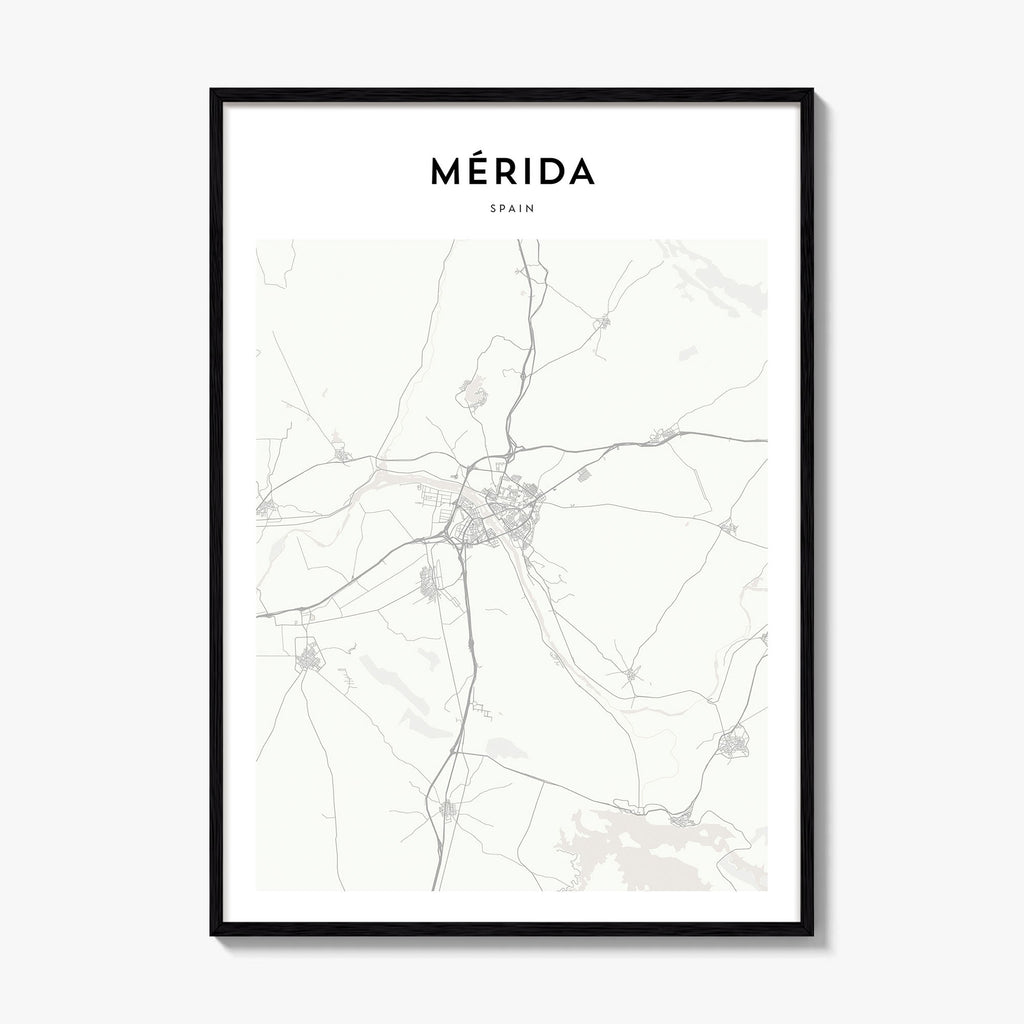 Merida Spain Map Poster