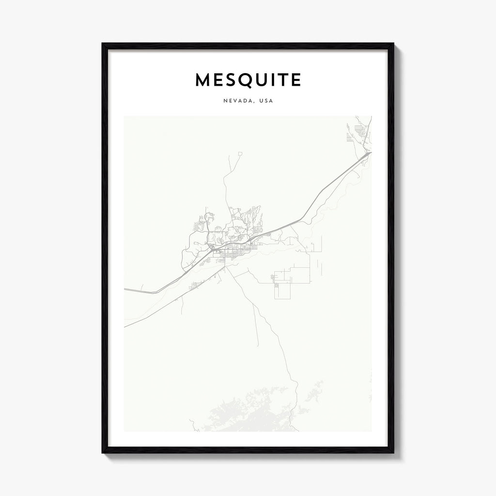 Mesquite Map Poster