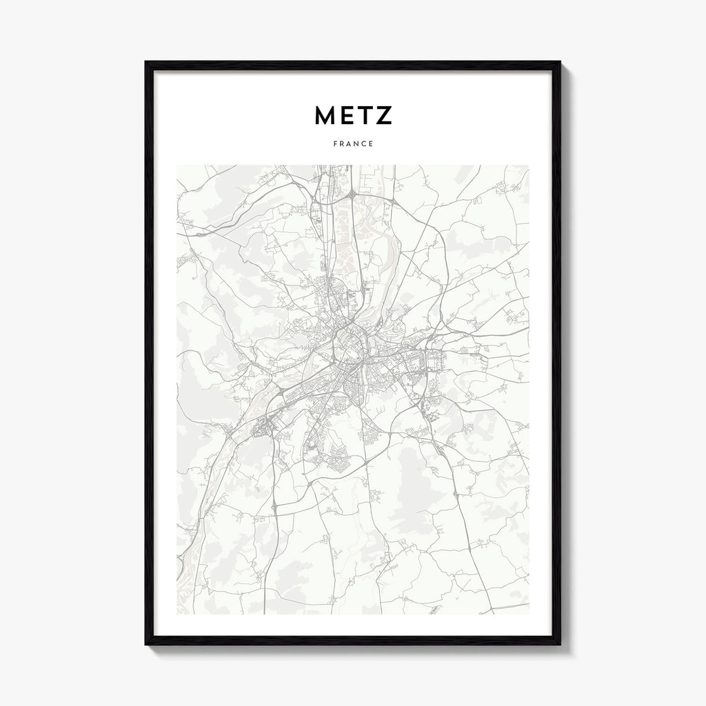 Metz Map Poster