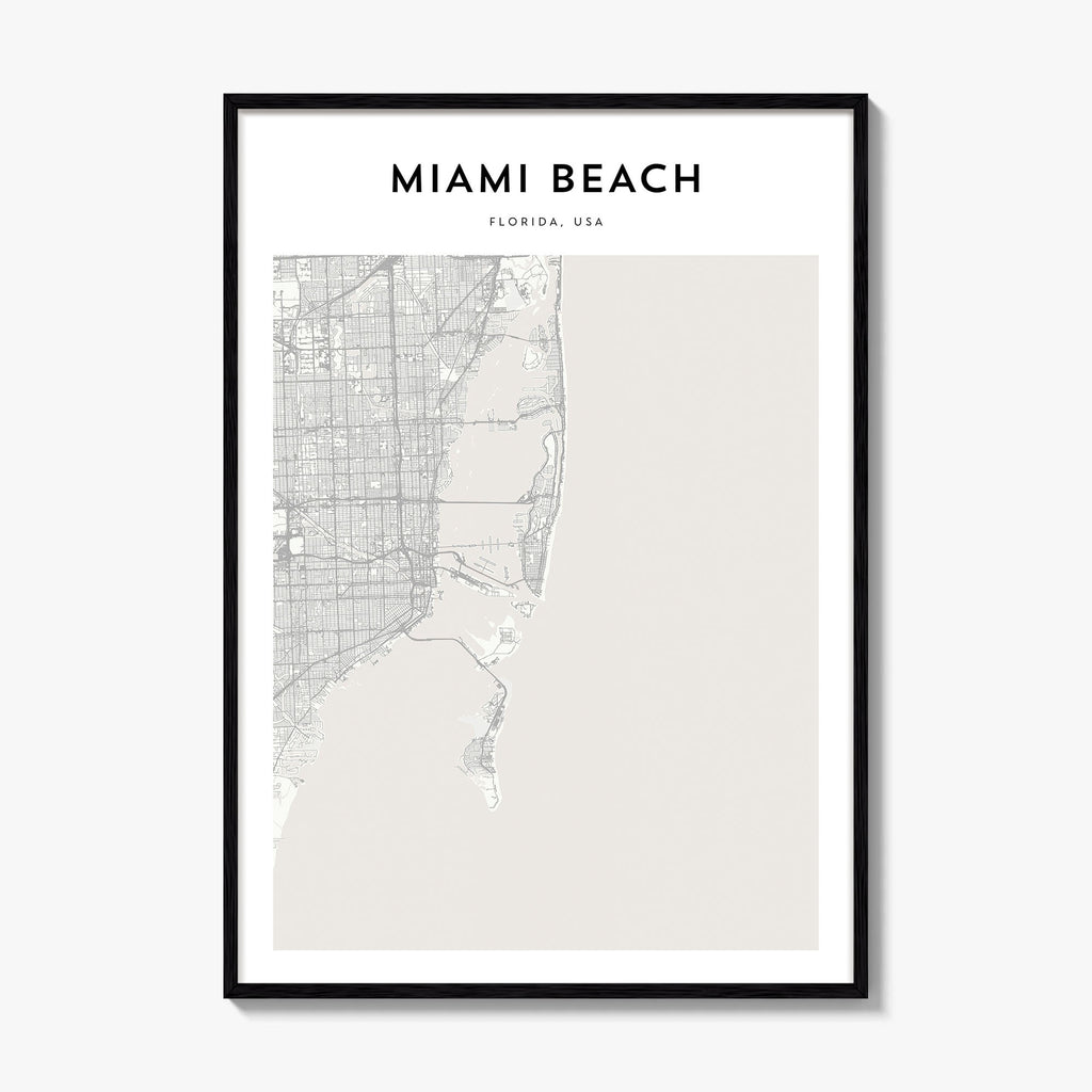 Miami Beach Map Poster