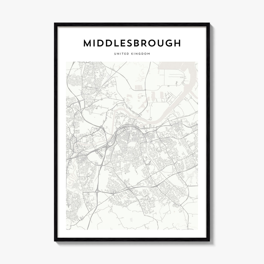 Middlesbrough Map Poster