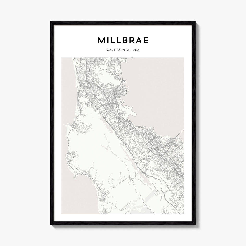 Millbrae Map Poster