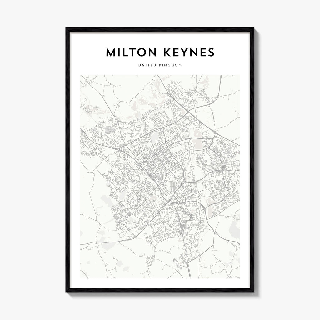 Milton Keynes Map Poster