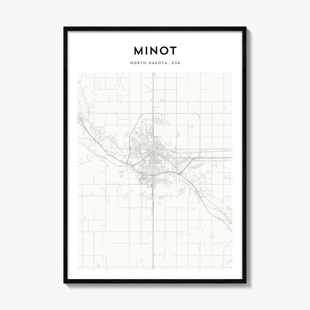 Minot Map Poster