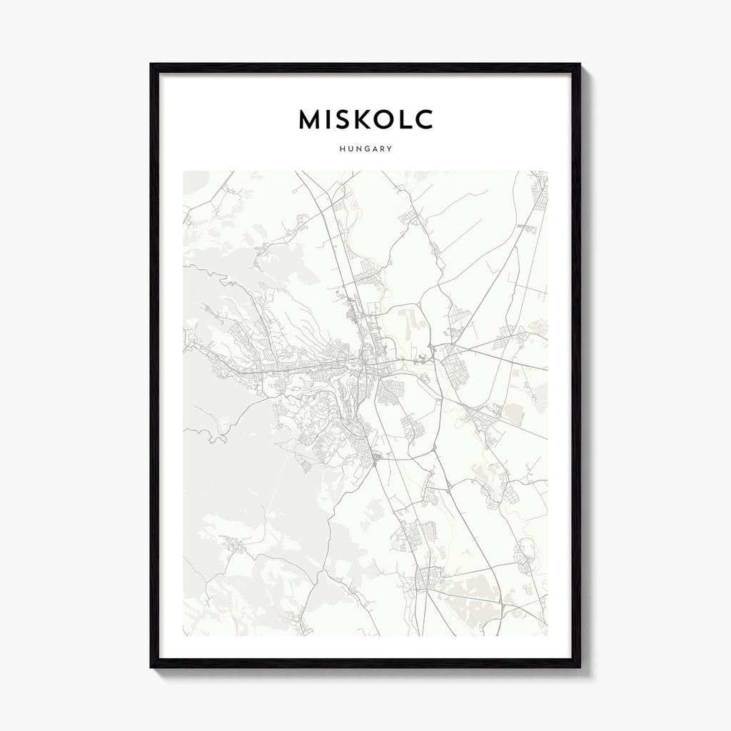 Miskolc Map Poster
