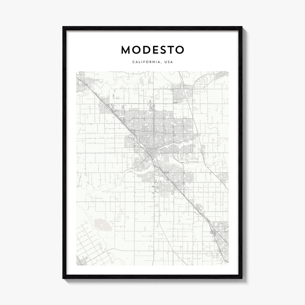 Modesto Map Poster