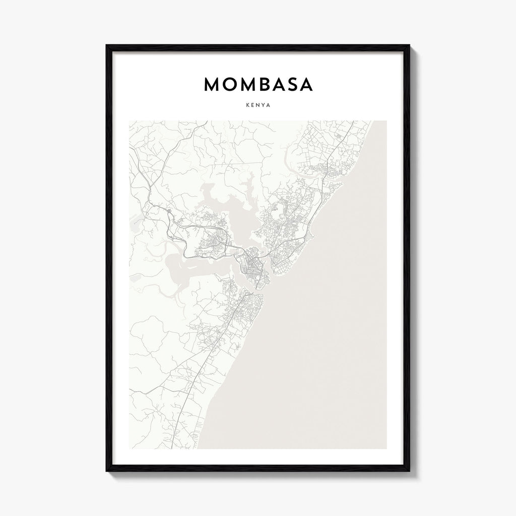 Mombasa Map Poster