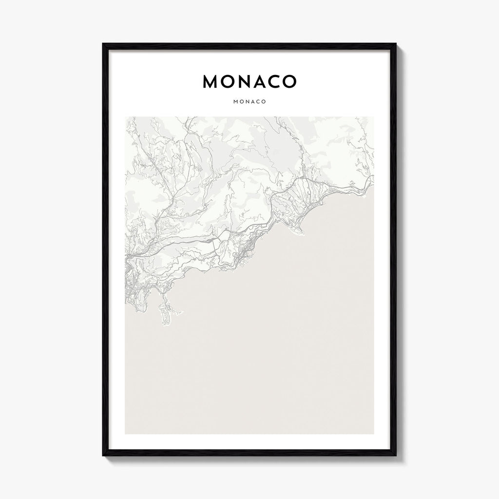Monaco Map Poster