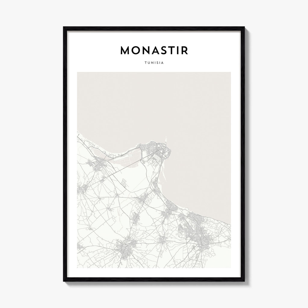 Monastir Map Poster