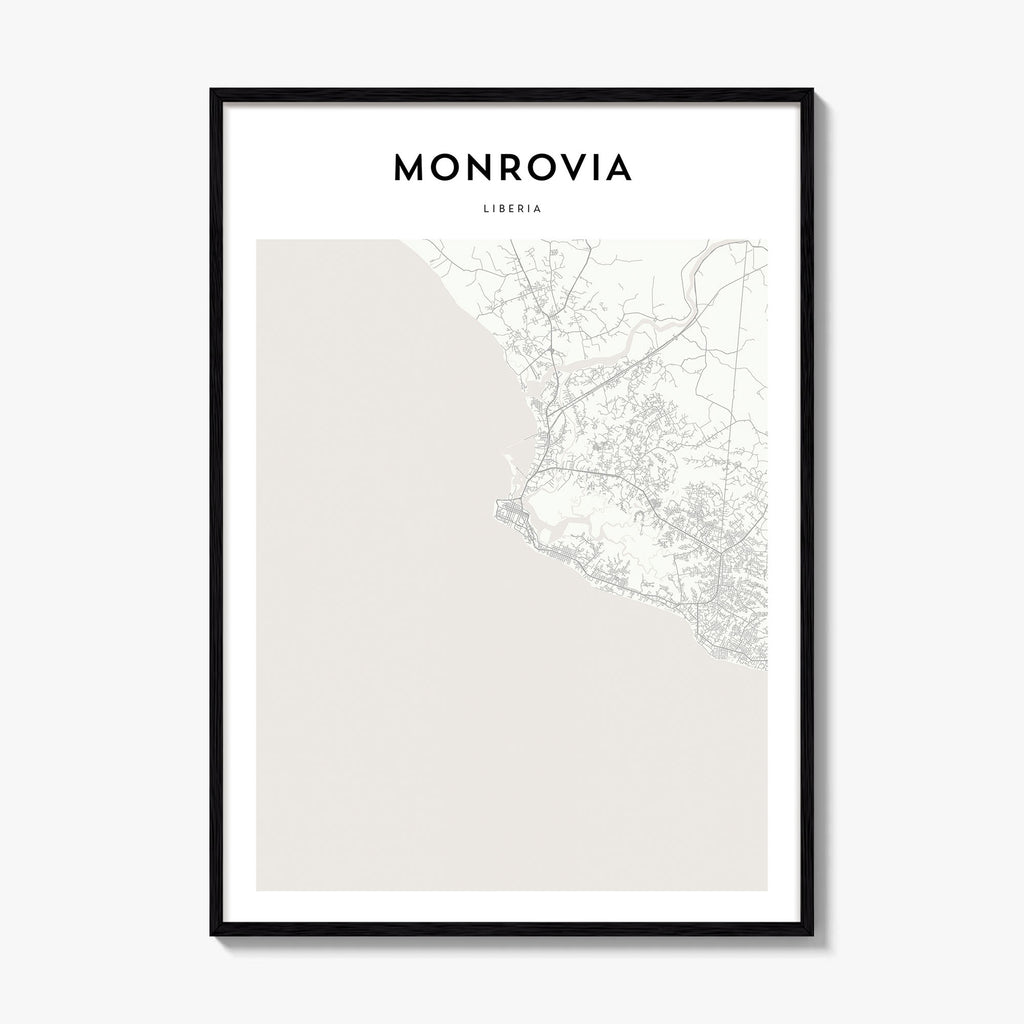 Monrovia Map Poster