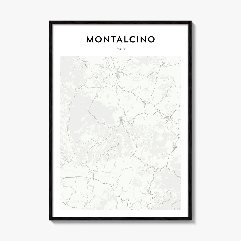 Montalcino Map Poster