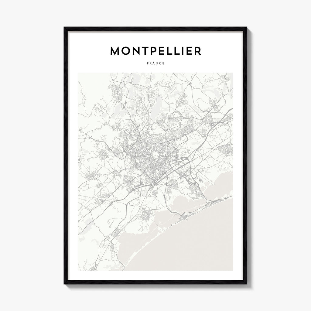 Montpellier Map Poster
