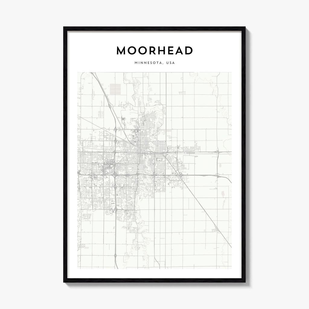 Moorhead Map Poster