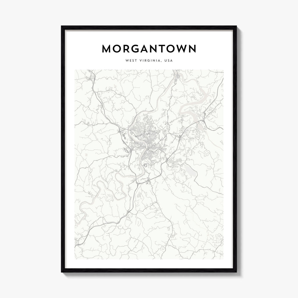 Morgantown Map Poster