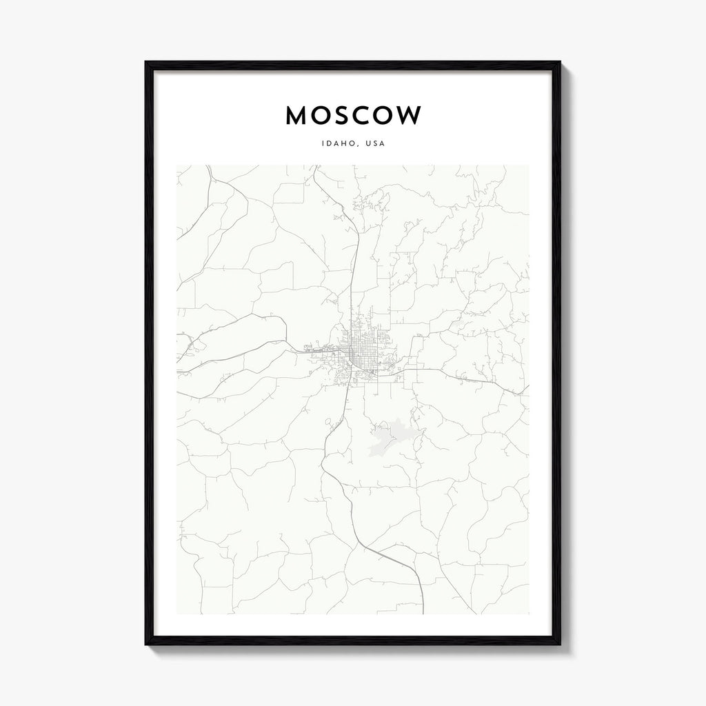 Moscow Idaho Map Poster