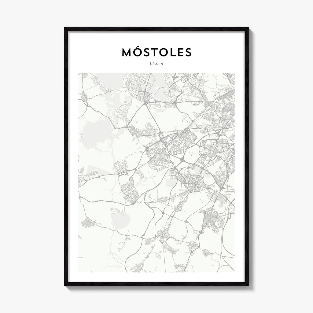 Mostoles Map Poster