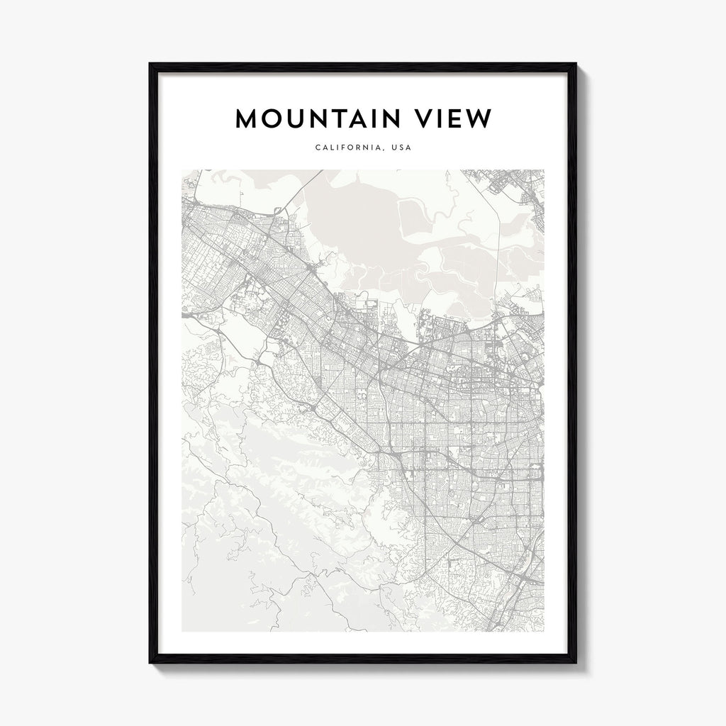 Mountain View Map Poster
