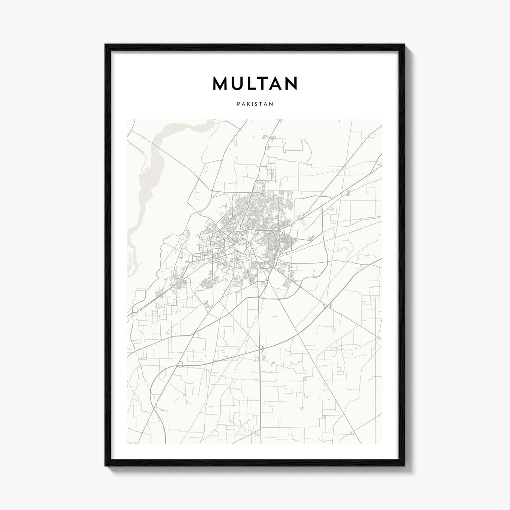 Multan Map Poster