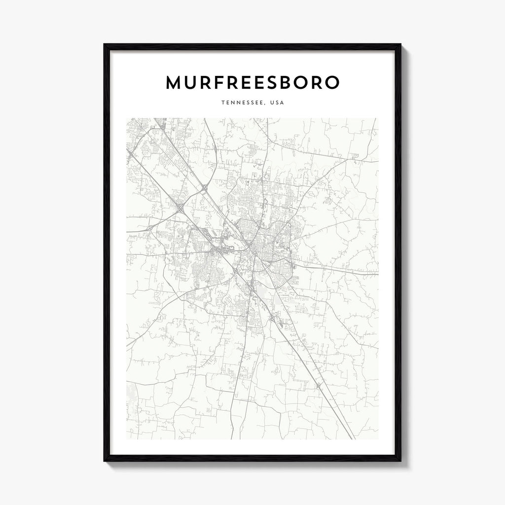 Murfreesboro Map Poster