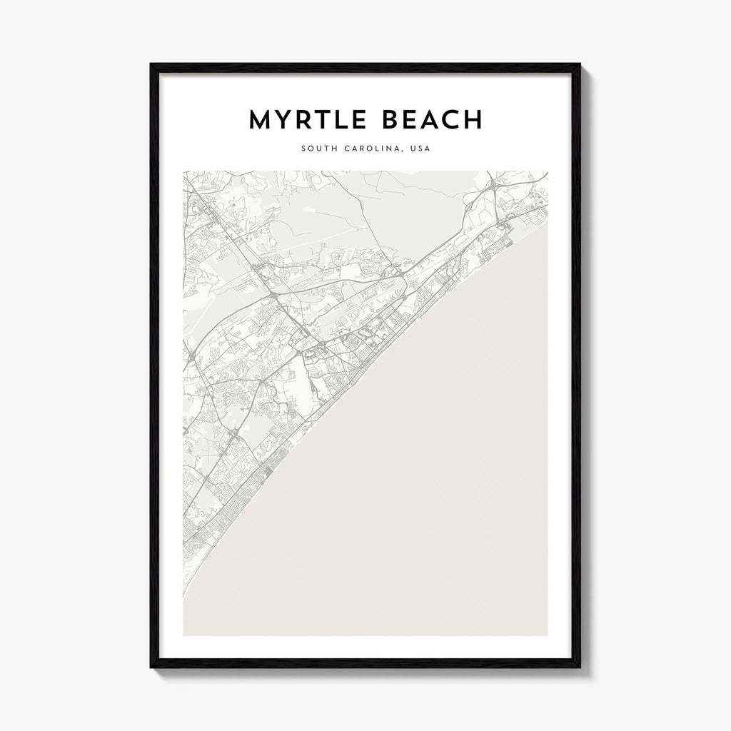 Myrtle Beach Map Poster