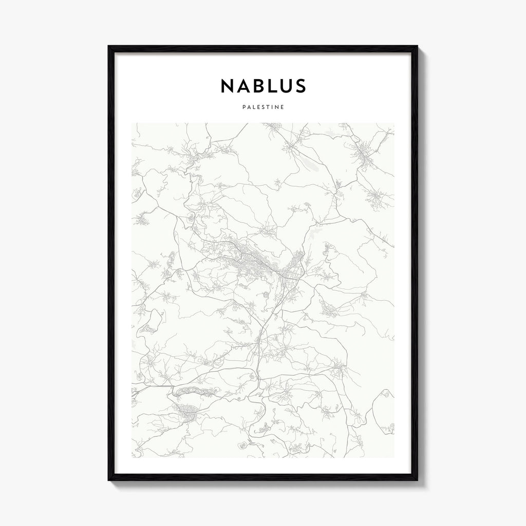 Nablus Map Poster